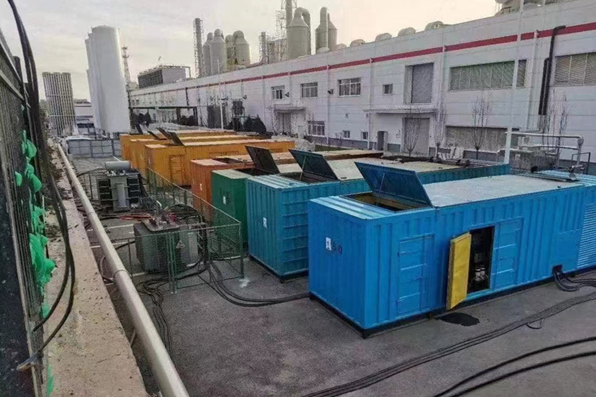 花溪发电机租赁施工现场